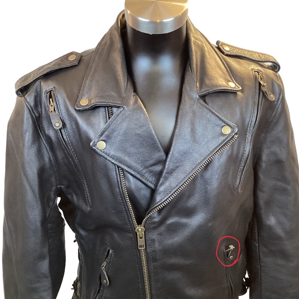 Xelement Classic Leather Motorcycle Jacket - Picture 9 of 16